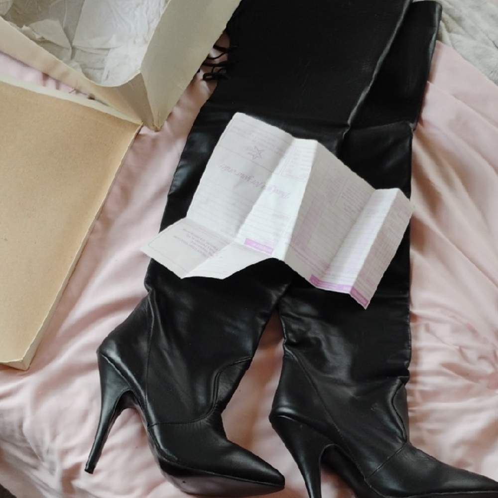 Frederick's of Hollywood Black Over the Knee Boots